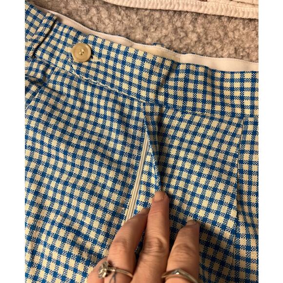 DOEN Kingsley Short Southampton Gingham Blue Plaid Shorts Size 6 - Picture 4 of 8